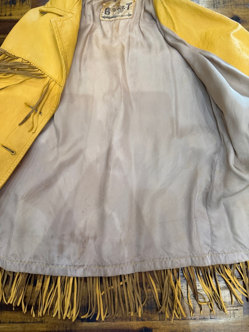 Vintage 1960s B-Bar-T Los Angeles Leather Fringe Western Jacket - Picture 9 of 11